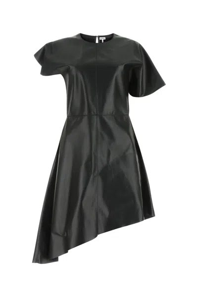 Loewe Women Asymmetric Dress In Black