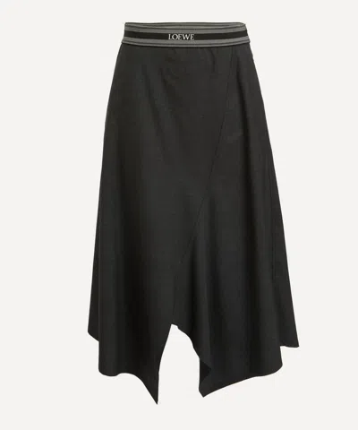 Loewe Women's Asymmetric Wool Skirt