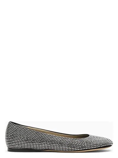 LOEWE WOMEN'S BALLERINA TOY LEATHER AND RHINESTONES SANDAL