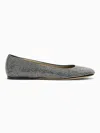 Loewe Toy Crystal-embellished Suede Ballet Flats In Black