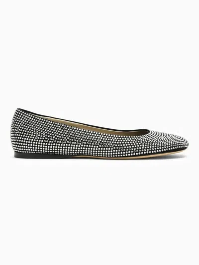 LOEWE WOMEN'S BALLERINA TOY LEATHER AND RHINESTONES SANDAL