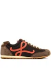 Loewe Multicolor Canvas And Suede Ballet Runner 2.0 Snea In Brown