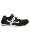 Loewe Womens Blk/white Ballet Runner 2.0 Suede And Woven Low-top Trainers Eur 36 / 3 Uk In Black