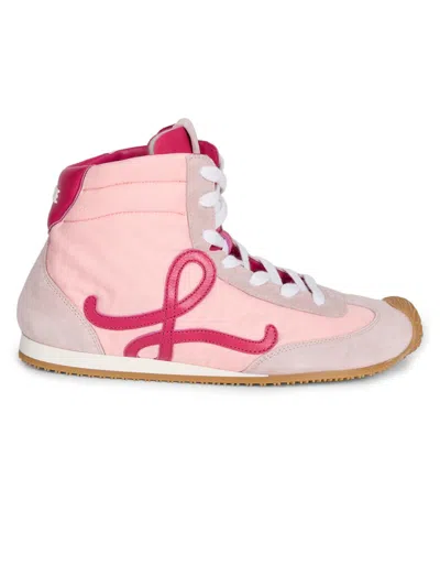 Loewe Women's Ballet Runner 2.0 Suede & Mesh High-top Sneakers In Pink