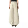 Loewe Balloon Cotton And Linen Wide-leg Pants In Ecru