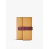 Loewe Womens  Vertical Small Logo-embossed Leather Wallet In Biscuit/crimson/pape