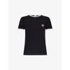 LOEWE ANAGRAM-EMBROIDERED CONTRAST-EDGE COTTON-JERSEY T-SHIRT