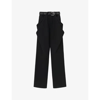 Loewe Draped Trousers In Cotton In Black
