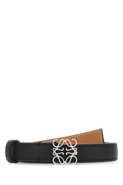 Loewe Women Black Leather Belt