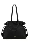 Loewe Women Black Nappa Leather Large Flamenco Shoulder Bag In Black