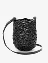 Loewe Small Leather Nest Bag In Black