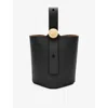 Loewe Womens Black Pebble Mini Leather Bucket Bag In Black