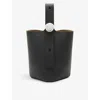 Loewe Textured Leather Bucket Bag With Metal Handle In Black