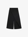 Loewe Wrapped Cropped Wide-leg Trousers In Black