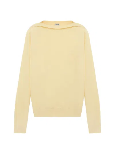 Loewe Women's Boatneck Wool-blend Sweater In Yellow