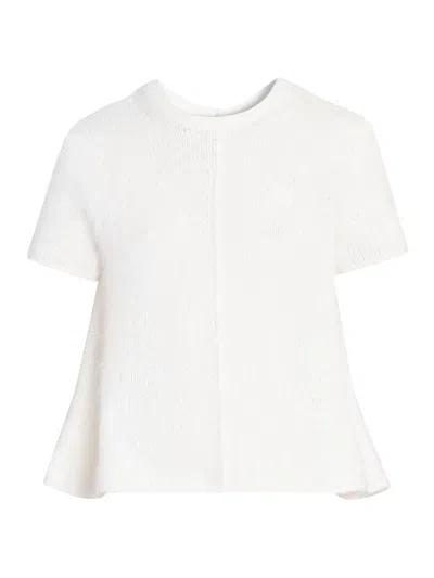 Loewe Women's Boxy Moahir-blend Sweater In White