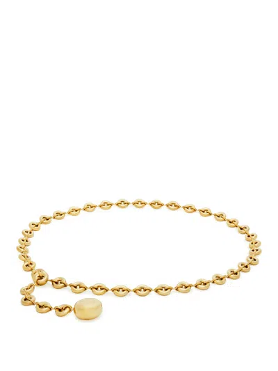 Loewe Women Brass Donut Chain Belt In Gold