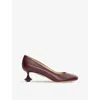 Loewe Round-headed High Heels In Burgundy