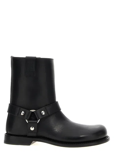 Loewe Women 'campo Biker' Ankle Boots In Black