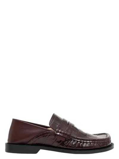 LOEWE WOMEN'S CAMPO LEATHER LOAFERS