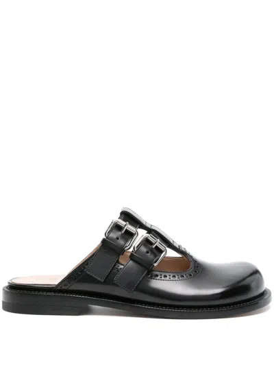 Loewe Women Campo Leather Mary Jane Mules