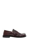 Loewe Campo Leather Loafers With Glossy Textured Finish