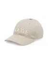 Loewe Embroidered Canvas Cap In Neutral
