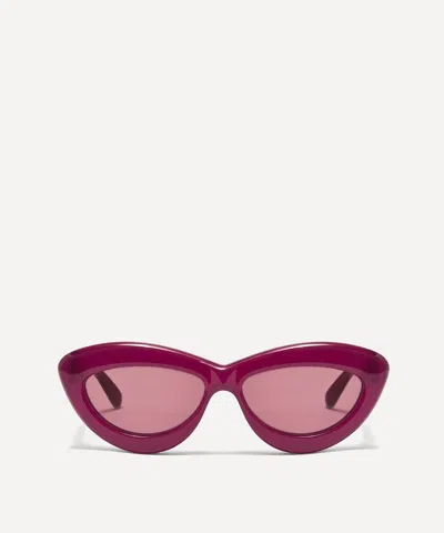 Loewe Women's Cat Eye Acetate Sunglasses In Cherry