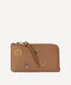 Loewe X Louis Wain Leather Cats Coin Card Holder In Brown
