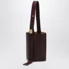 Loewe Burgundy Colour Calfskin Pebble Bucket Medium Bag
