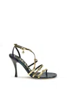 Loewe New Comic Mirrored And Snake-effect Leather Sandals In Multi