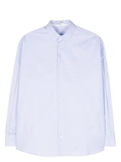Loewe Women Cotton And Silk Blend Shirt In Blue