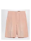 Loewe Pink Cotton Bermuda Shorts With Anagram Logo