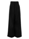 Loewe Black Cotton Blend Wide-leg Pant