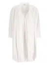 Loewe Women Cotton Draped Dress In White