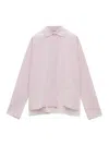 Loewe Womens Baby Light Pink Turn-up Long-sleeve Cotton-poplin Shirt In Pink