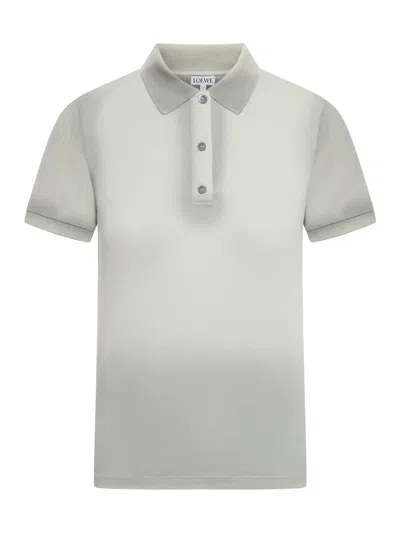 Loewe Women Cotton Polo Shirt In Blue