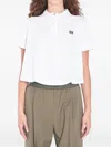 Loewe Anagram Trapeze Polo T-shirt In White