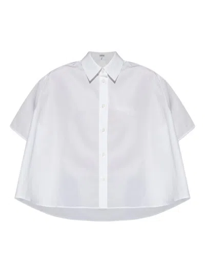 Loewe Short Sleeve Trapeze Shirt In White