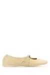Loewe Women Cream Nappa Leather Pebble Ballerinas In White