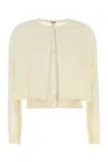 Loewe Cropped Wool Cardigan Ribbed Cuffs