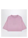 Loewe Women's Cropped Lilac T-shirt With Anagram Logo