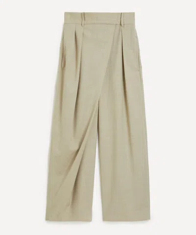 Loewe Women's Cropped Wrap Trousers In Neutral