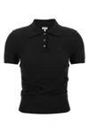 Loewe Women Curled Hips Polo Shirt In Black