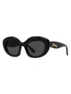 Loewe Curvy Smoke Cat Eye Ladies Sunglasses Lw40153f 01a 54 In Black