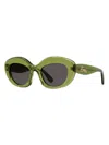 Loewe Women's Curvy 51mm Cat-eye Sunglasses In Green