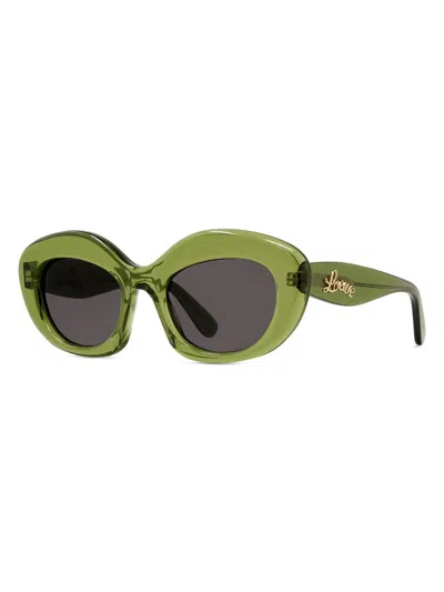 Loewe Women's Curvy 51mm Cat-eye Sunglasses In Green