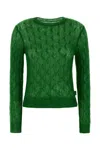 Loewe Women Dark Green Nylon Blend Sweater In Green
