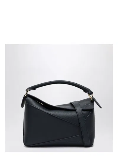 Loewe Women's Deep Navy Small Puzzle Bag In Black