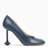 Loewe Woman Pumps Blue Size 7 Soft Leather In Blue